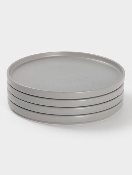 Набор тарелок Доляна Гранит, 4 шт., d=26 см, керамика, серый фото 2