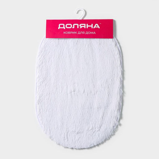 Коврик Доляна Пушистик, 38?59 см, белый  фото 9
