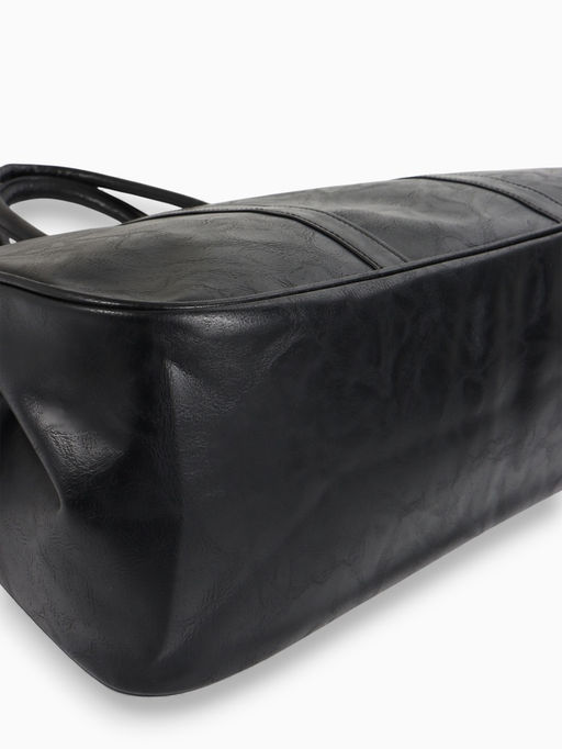 Сумка саквояж дорожная, на молнии, 48×18.5×30 см, чёрная