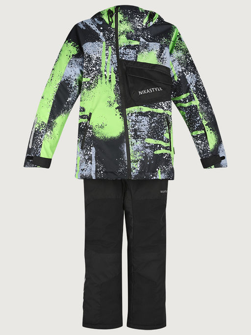 Костюм 7з1925 салат/черный