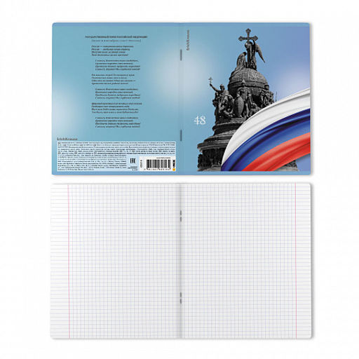 Цена за 5 шт. Тетрадь общая ученическая ErichKrause Российский герб, 48 листов, клетка, матовая ламинация+выборочный УФ-лак+тиснение фольгой_MIX-PACK  фото 8