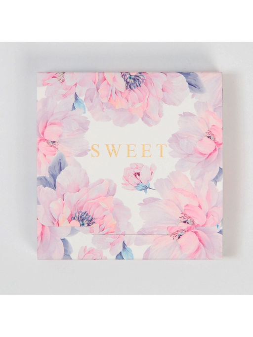 Цена за 5 шт. Коробка для шоколада, кондитерская упаковка, «Цветы», с окном, 10.2×1.4×10.2 см