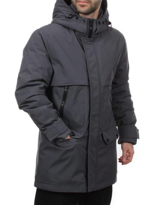 8891 DK. GRAY Куртка мужская зимняя облегченная (130 гр. холлофайбер)