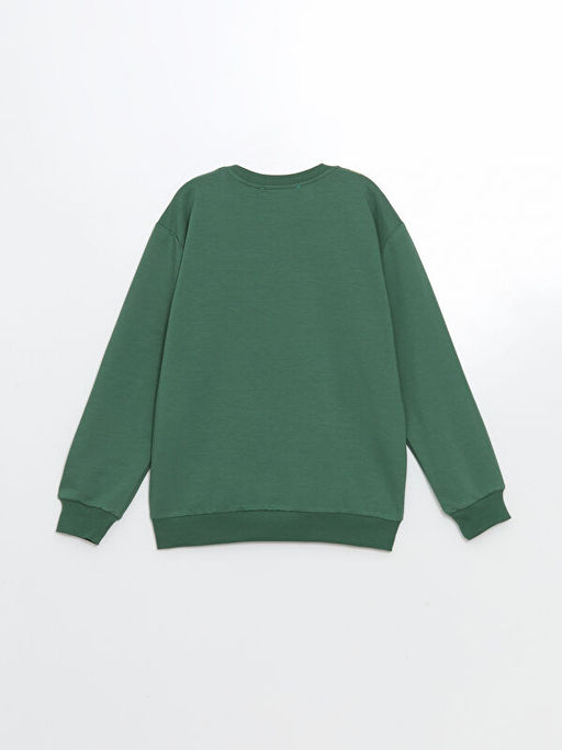 Bisiklet Yaka Bask?l? Erkek ?ocuk Sweatshirt - Waikiki фото 2