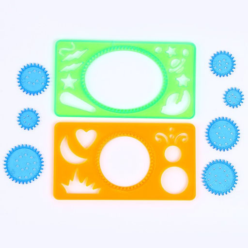 Трафарет-спирограф Воображение набор 2 шт.