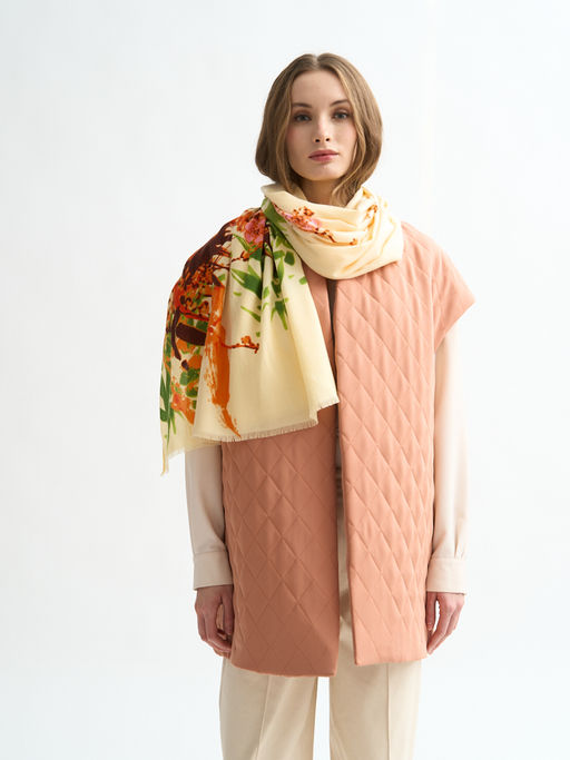 ШЕРСТЬ ХЛОПОК ШЕЛК Палантин - Tantino фото 2