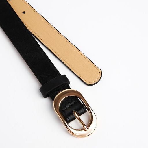 Ремень женский, ширина 3.8 см, пряжка металл, цвет чёрный - Simaland фото 2