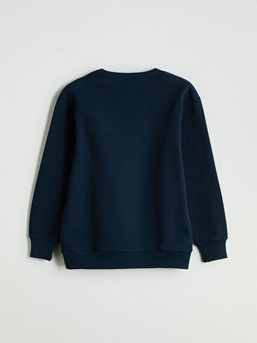 Bisiklet Yaka New York Bask?l? Erkek ?ocuk Sweatshirt