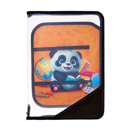 Папка для труда, А4, пластиковая, 23×32.5×2.5 см «Панда»