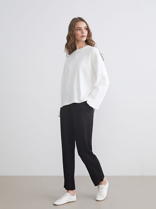 Bisiklet Yaka Kad?n Sweatshirt Tunik
