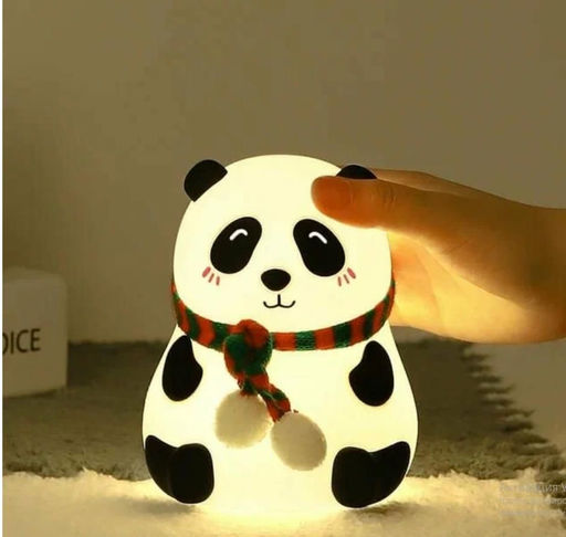 Ночник силиконовый сенсорный с таймером 30мин, Панда с шарфиком