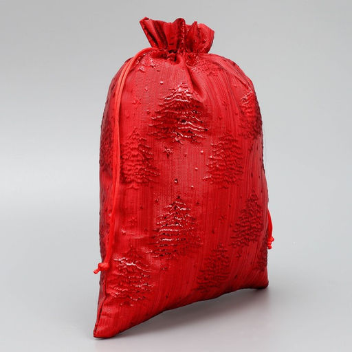 Цена за 5 шт. Мешочек подарочный новогодний парча «Ёлочка», 20×30 см ± 1.5 см