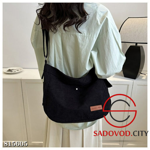 Вельветовая вместительная сумка - Bruno фото 4