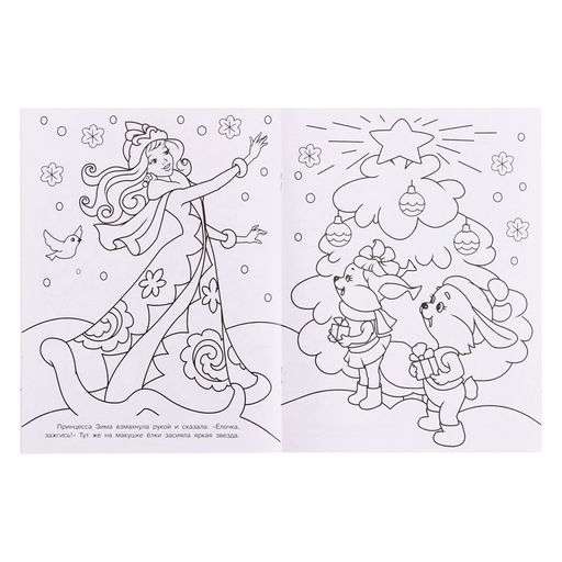 Цена за 4 шт. Раскраска «Принцесса Зима», 16 стр.