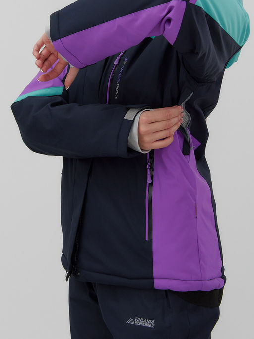 Горнолыжный костюм женский зимний голубого цвета 02819Gl