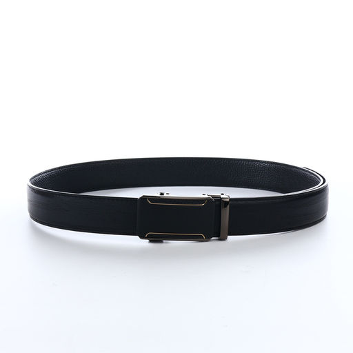 Ремень мужской, натуральная кожа, 120×3.6 см, пряжка автомат, чёрный