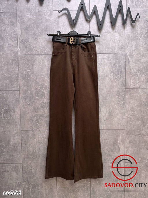 Джинсы стрейч с высокой посадкой