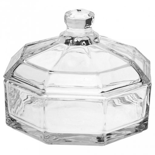 Делисога (Delisoga) Конфетница (сахарница) стеклянная Конфетти 280мл, 12,5х12,5см h10см, с крышкой, в подарочной коробке (Китай) - Домашняя Мода фото 6