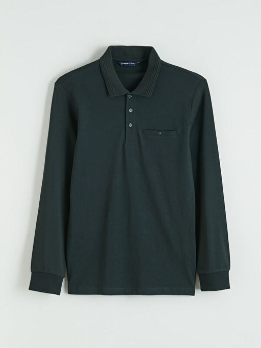 Polo Yaka Uzun Kollu Erkek Ti??rt