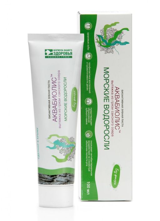 Зубная паста Аквабиолис Морские водоросли, 100 мл