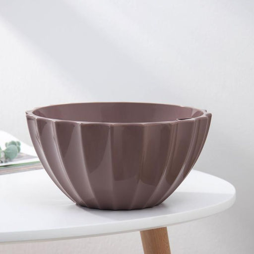 Кашпо для цветов с автополивом «Ракушка», 3,4 л, цвет мокко