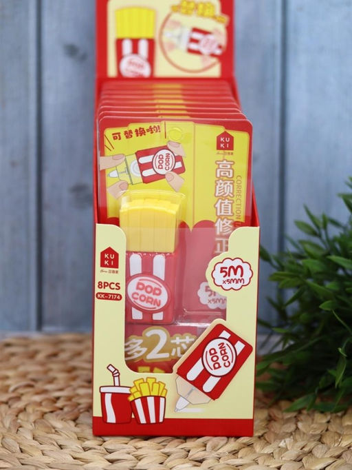 Корректор "French fries", red + 2 сменных блока, шоу-бокс 8 шт.