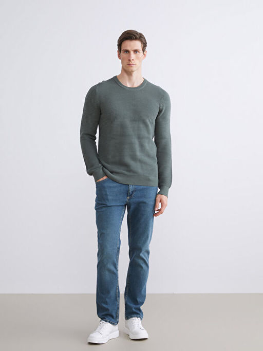 Bisiklet Yaka Erkek Triko Kazak