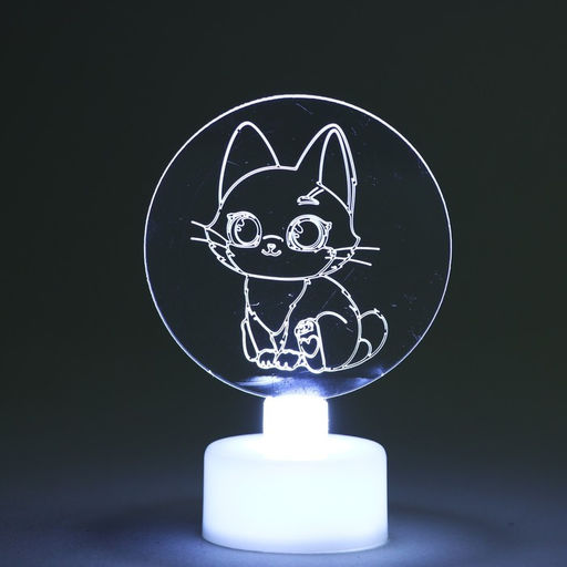 Светильник ночник «Котик», d=6 см, модель E-34 - Зимнее волшебство фото 2