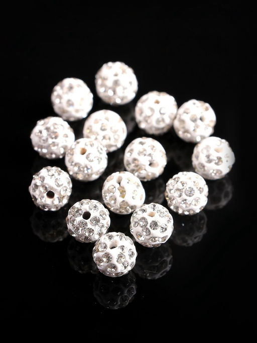 Бусины для творчества «Шамбала», 10 мм, набор 15 шт., белые