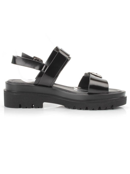 08-PEAG64-2 BLACK Босоножки женские (натуральная кожа)