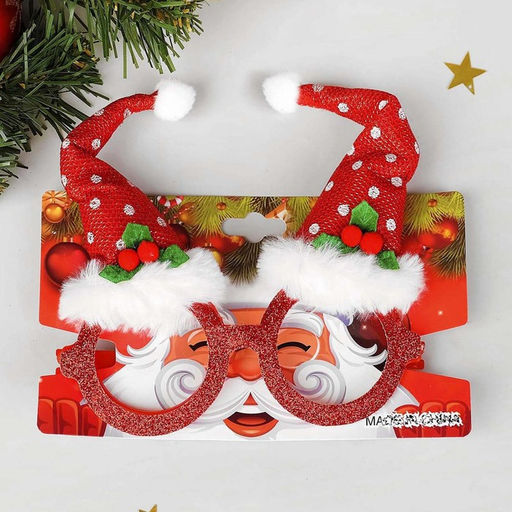 Цена за 2 шт. Карнавальные очки Новогодний колпак - Страна карнавалия фото 3