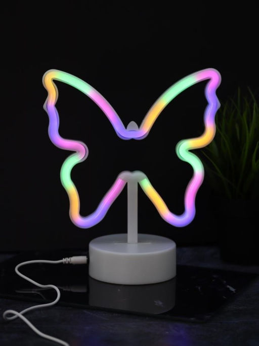 Неоновый LED ночник настольный "Butterfly", свечение mix (20*23,5 см)