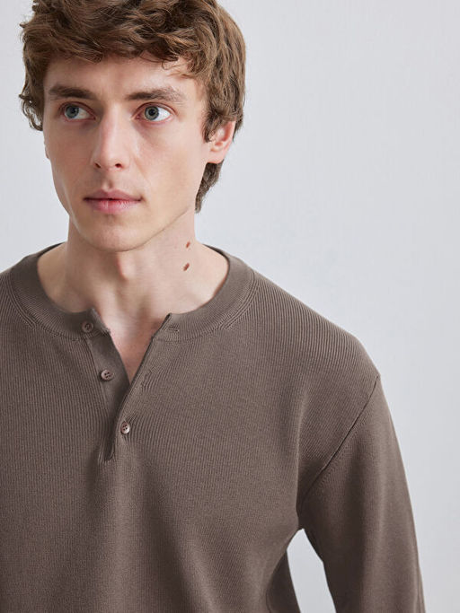 Bisiklet Yaka Erkek Triko Kazak