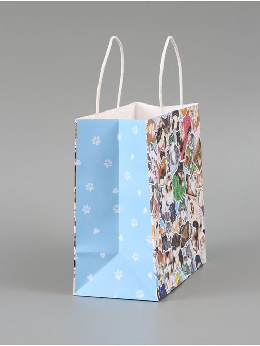 Цена за 2 шт. Пакет подарочный «Котики», 22 × 22 × 11 см