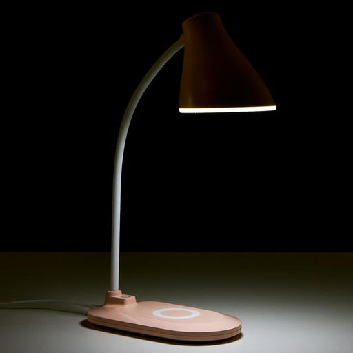 Лампа настольная RISALUX 16267/1PK, светодиодная, 3 Вт, 3 режима, USB, розовая, 9.7×18×43 см