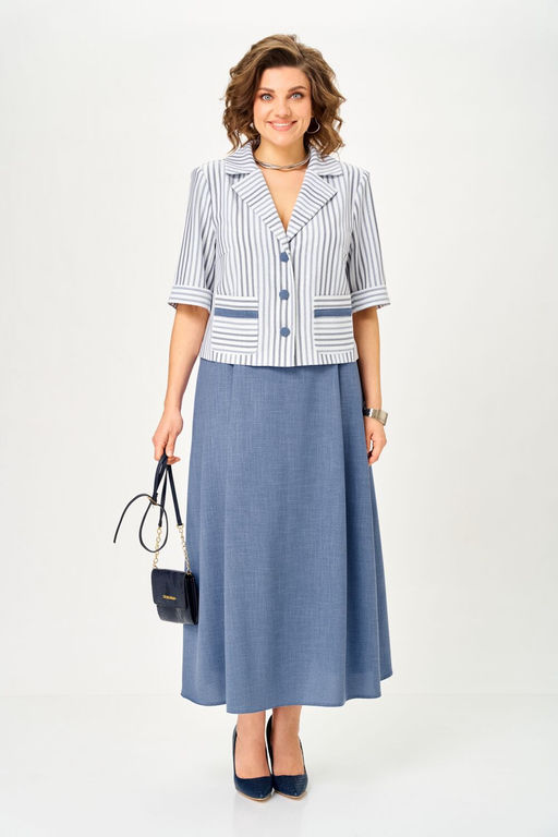 Костюм Aira Style 24141 Полоска+синий