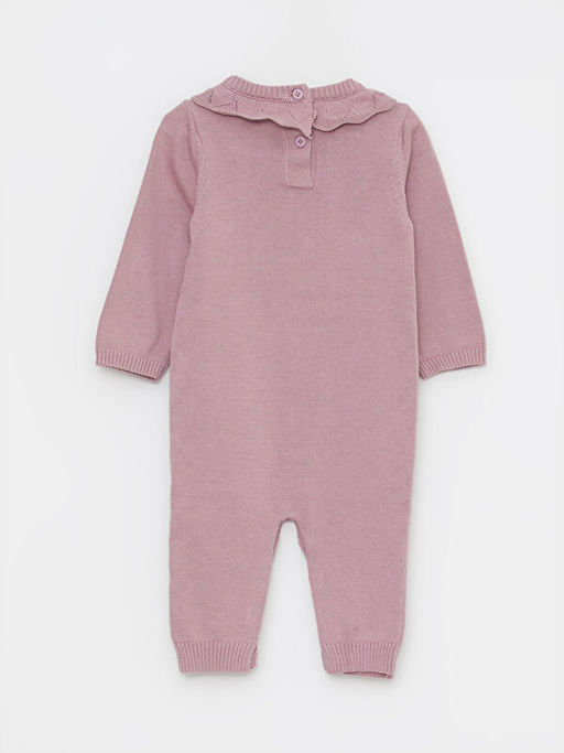 Bisiklet Yaka Uzun Kollu Basic K?z Bebek Triko Tulum - Waikiki фото 2