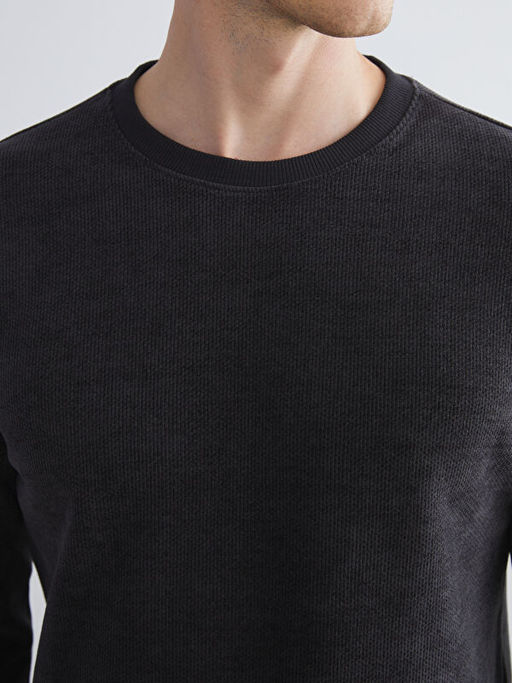 Bisiklet Yaka Erkek Sweatshirt