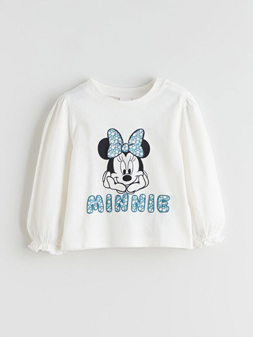 Minnie Mouse Bask?l? K?z Bebek Ti??rt ve Tayt