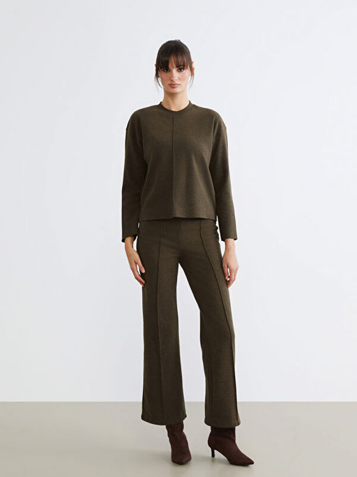 Beli Lastikli Kad?n Triko Pantolon