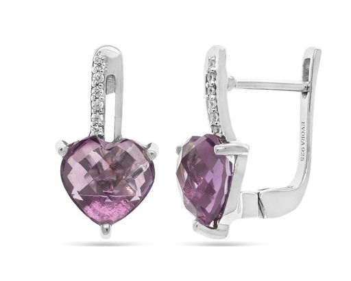Серьги из серебра аметист, Ирис