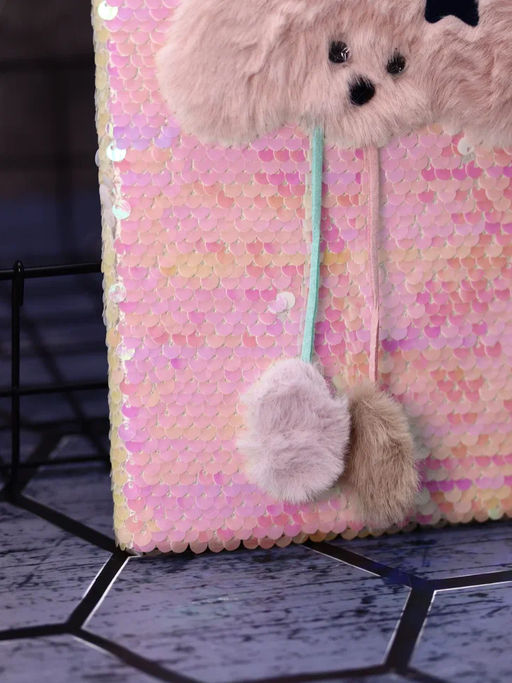 Блокнот плюшевый Rainbow scales, mix, 21,5х14,5 см, плотность 80 гр.