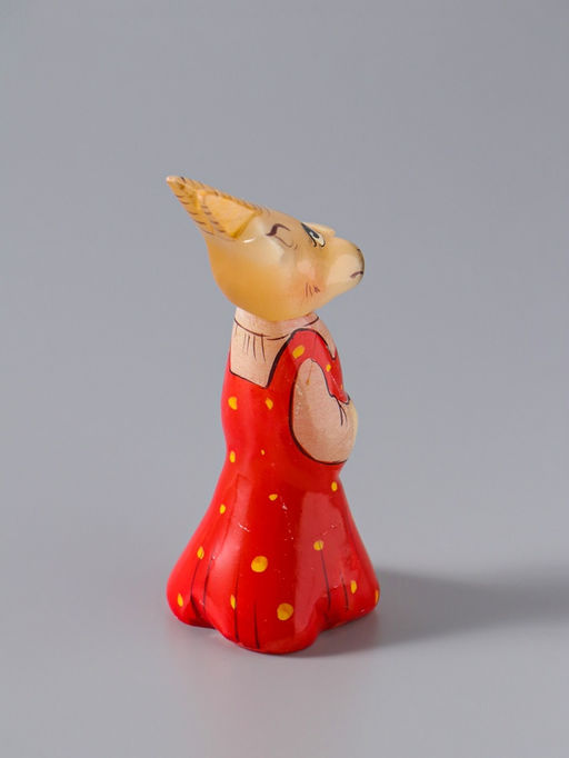 Сувенир «Коза с цветком», 8,5×3,5 см, селенит