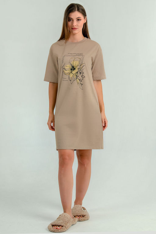 Арт. 4141 Туника женская 44-54 (6 шт) Цвет:кофейный - Калинка фото 2