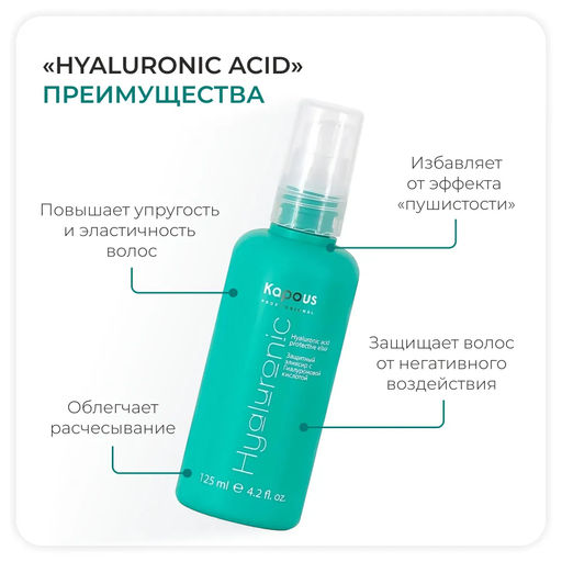 Kapous Защитный эликсир с Гиалуроновой кислотой 125мл