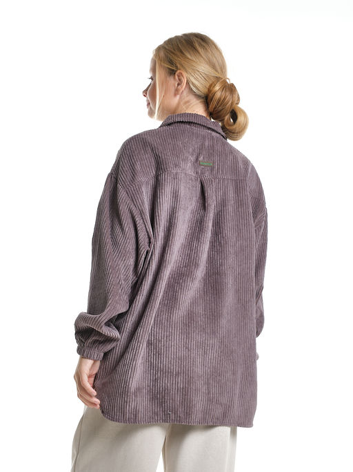 Вельветовая рубашка для девочки 22-7364 бежевый - Mini maxi фото 18