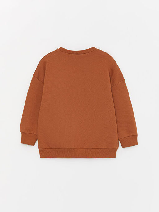 Bisiklet Yaka Uzun Kollu Bask?l? Erkek Bebek Sweatshirt ve E?ofman Alt? 2li Tak?m - Waikiki фото 3