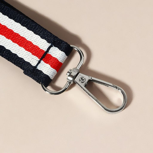 Ручка-петля для сумки, стропа, 20 2,5 см, цвет синий/белый/красный - Арт узор фото 3