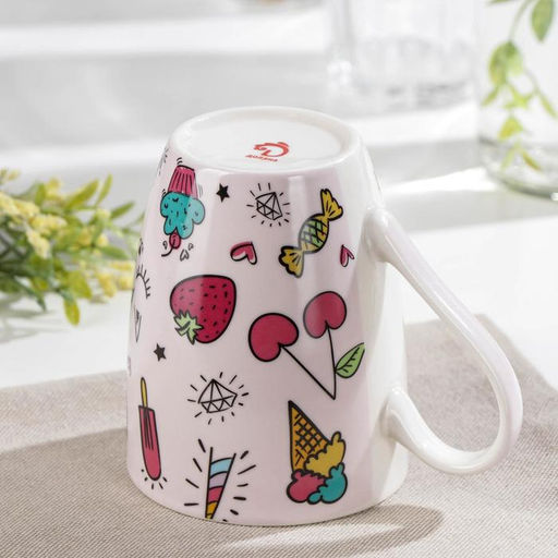 Кружка фарфоровая Доляна Сладости, 350 мл  фото 4