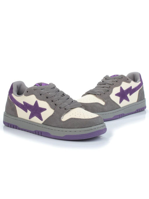 05-717-13 DARKGRAY/PURPLE Кроссовки женские (натуральная замша, натуральная кожа)